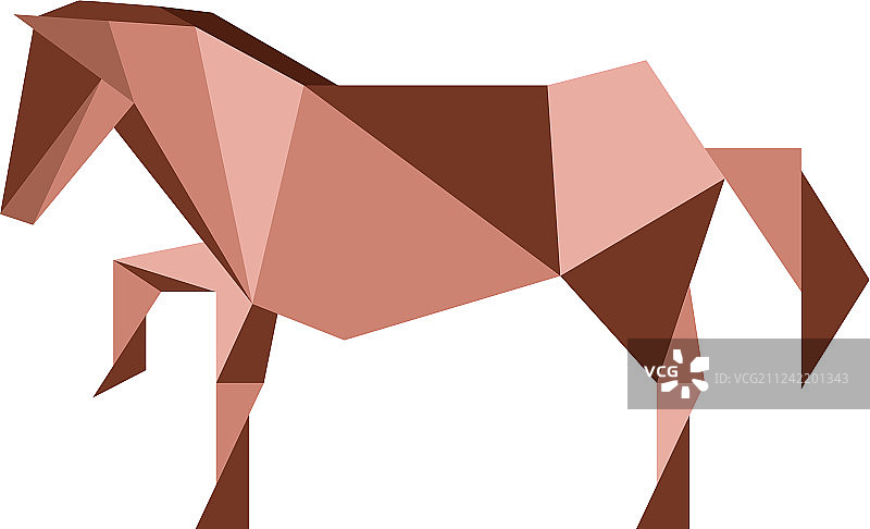 抽象低多边形马图标图片素材