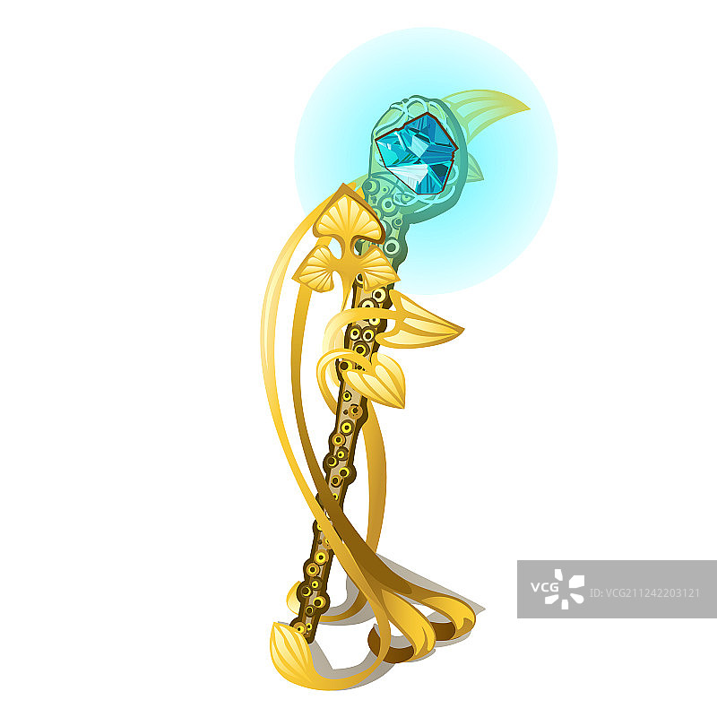 金色魔法棒形状的纪念品图片素材