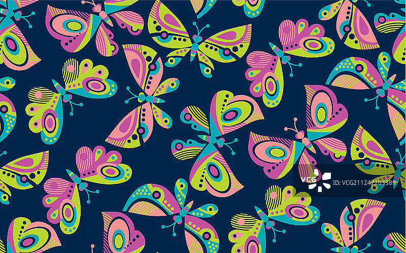 蝴蝶无缝图案图片素材