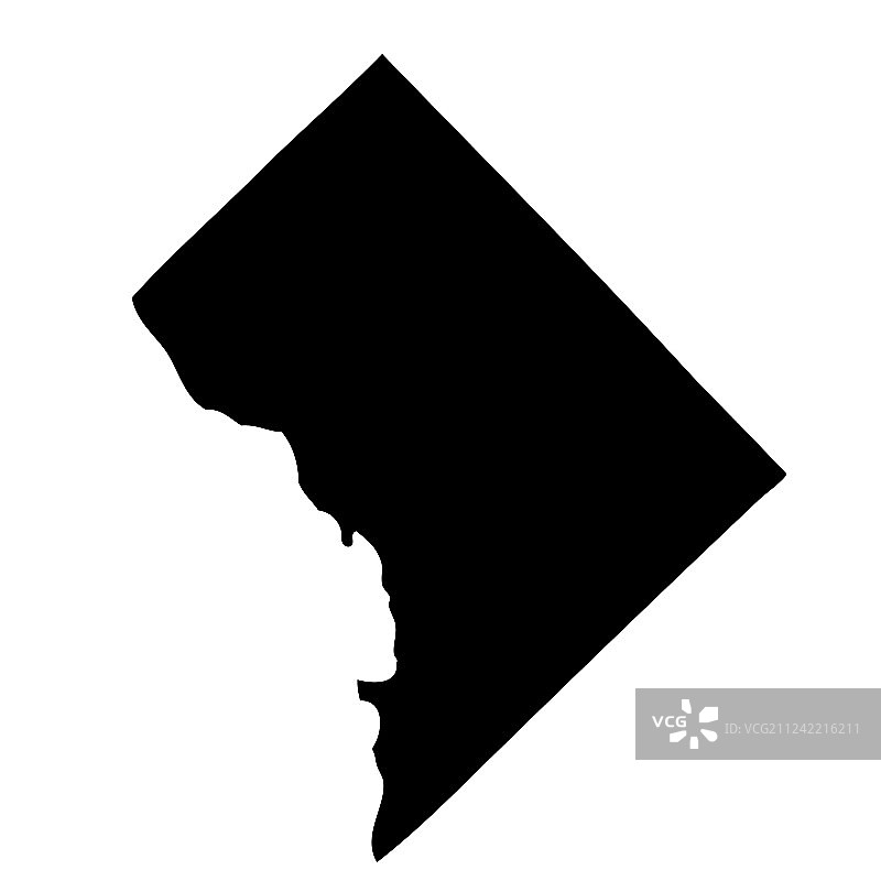 美国哥伦比亚特区地图图片素材