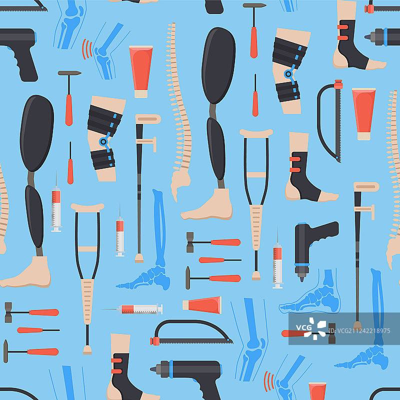 卡通骨科元素背景图案图片素材