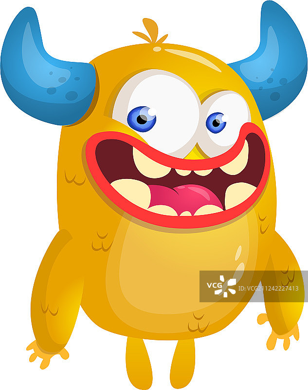 卡通黄色怪物图片素材