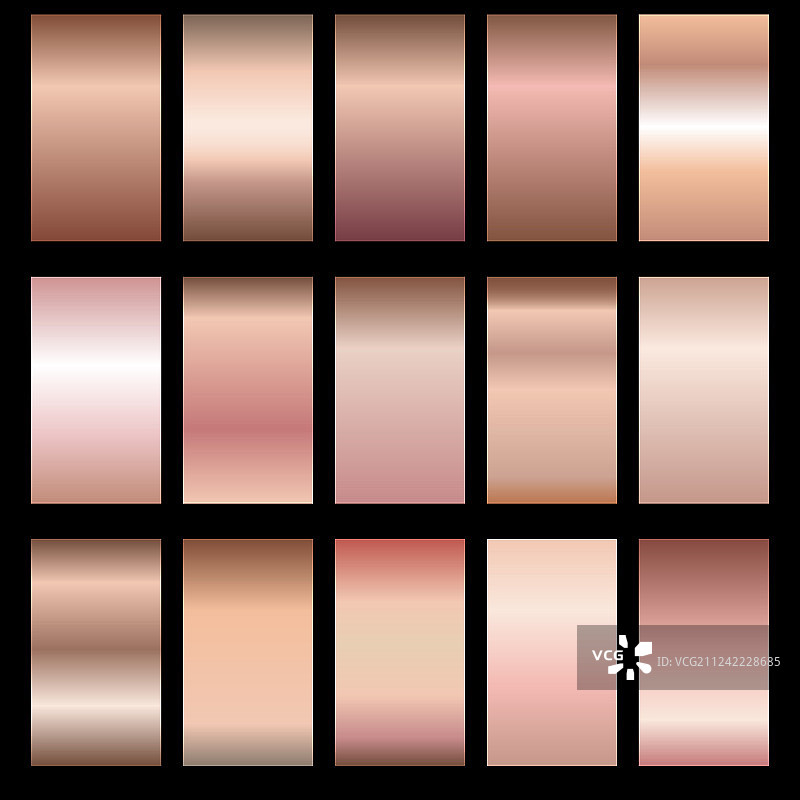 玫瑰渐变色套装图片素材