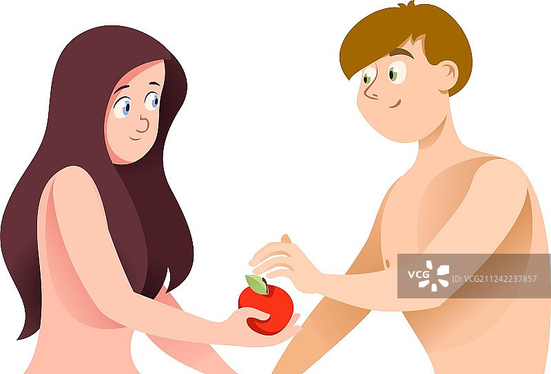 亚当和夏娃图片素材