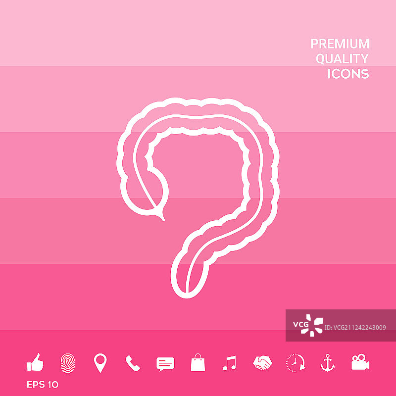 人体器官：大肠图标图片素材