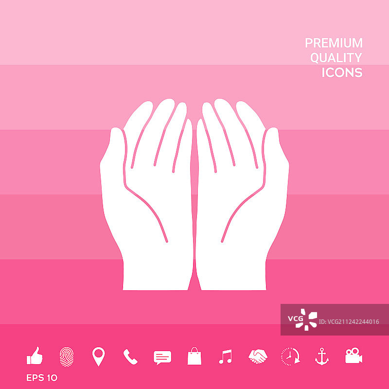 张开的手图标图片素材