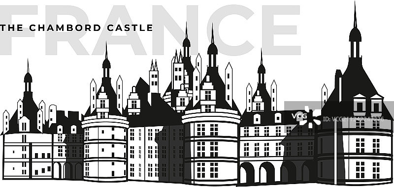 法国香波城堡建筑图片素材