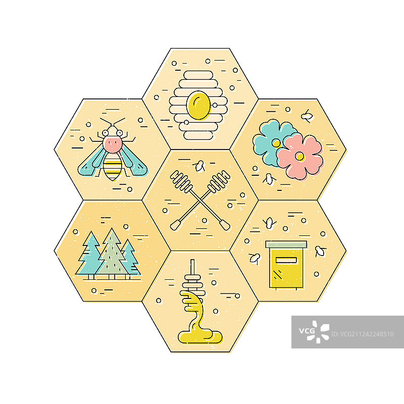 蜂蜜设计元素图片素材
