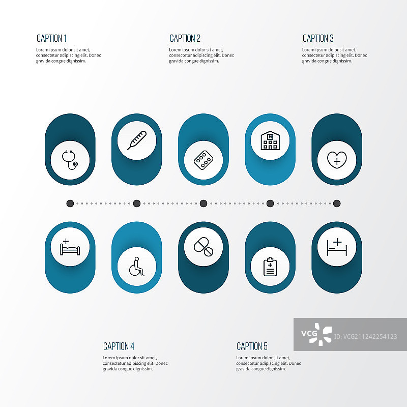 医疗概要图标集：心脏图片素材