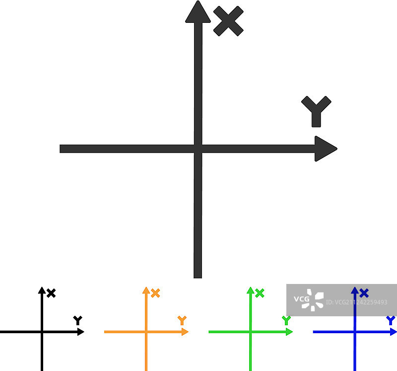 笛卡尔坐标轴图标图片素材