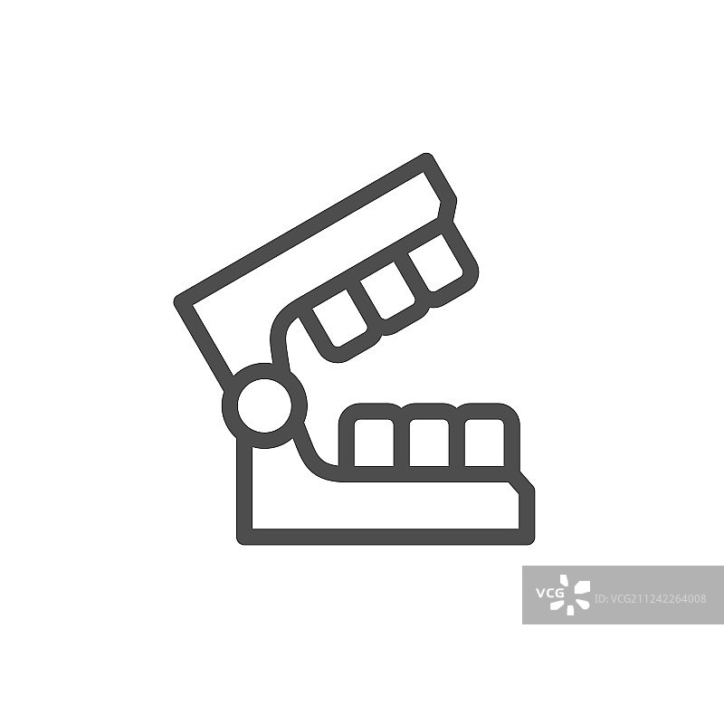 牙科模型线条图标图片素材