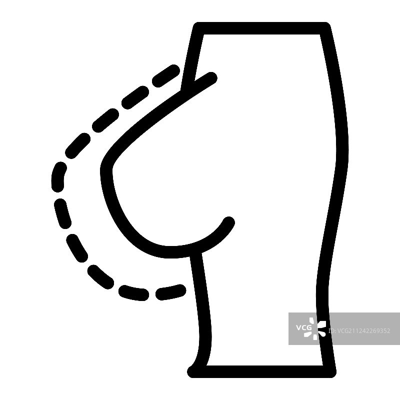 隆胸线性图标图片素材