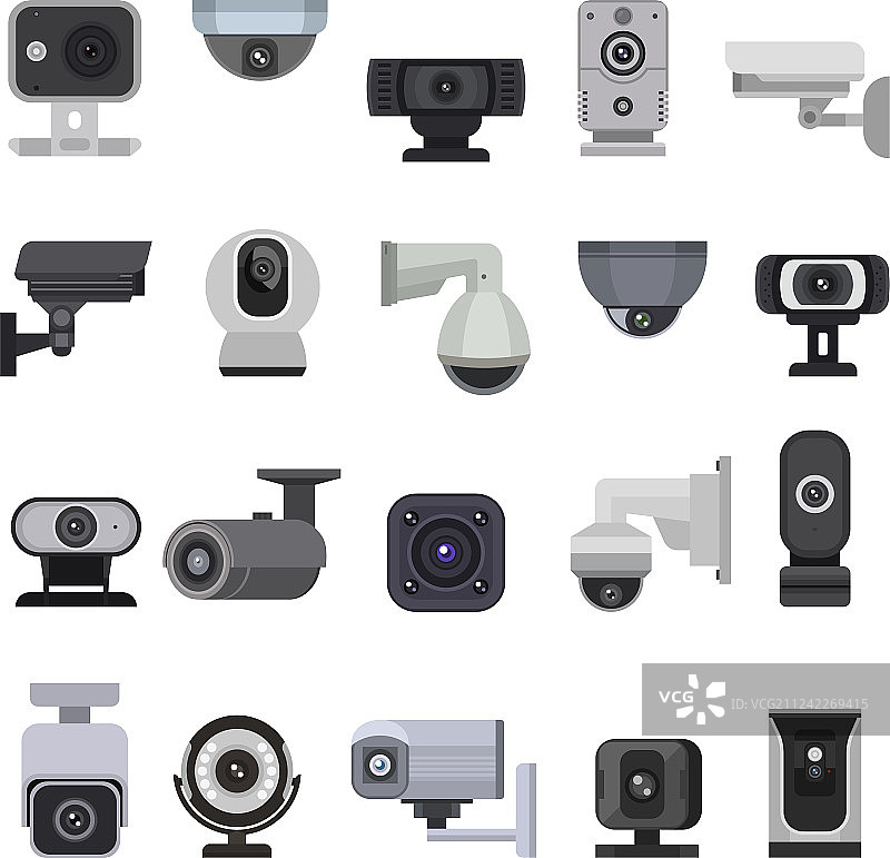 监控摄像头闭路电视控制安全视频图片素材
