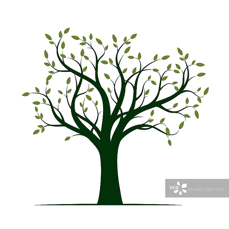 绿叶树木形状图片素材