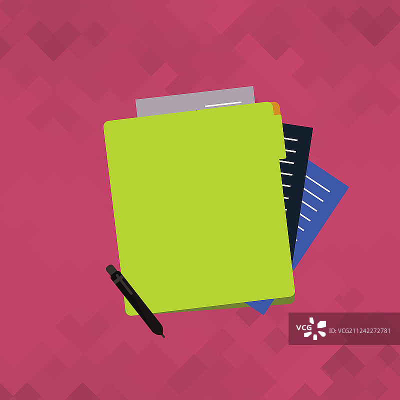 部分彩色线条纸文具纸张图片素材