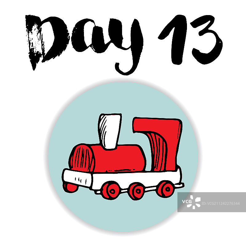 圣诞降临历手绘元素及图片素材