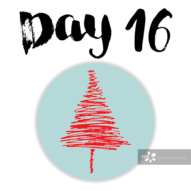 圣诞降临历手绘元素及图片素材