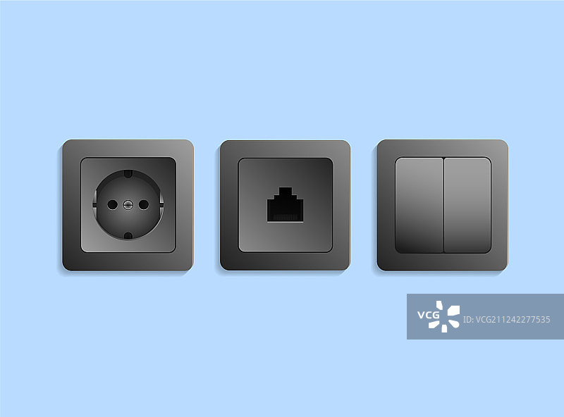 不同的黑色电子设备图片素材