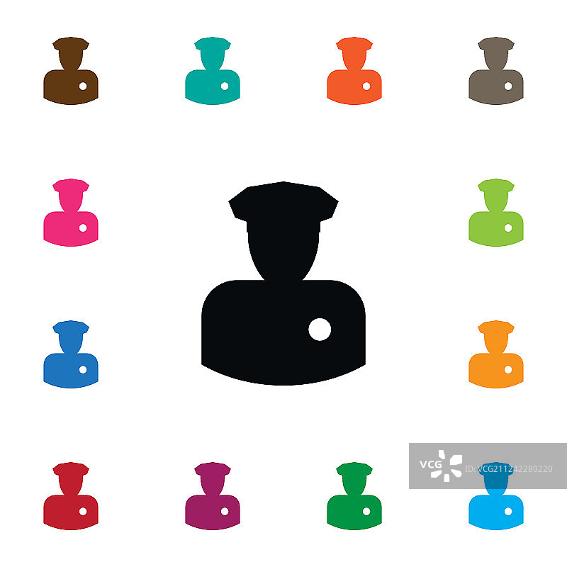 警察警长元素图标图片素材