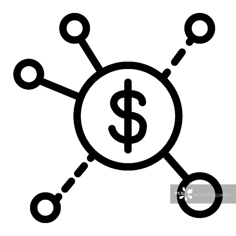 收入来源线条图标图片素材