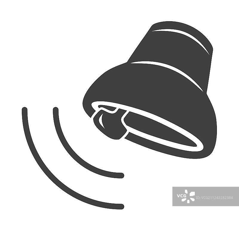 白色背景上的深色响铃图标图片素材