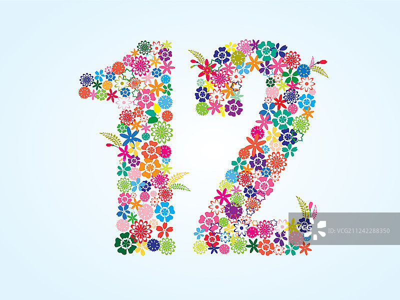 彩色花卉12数字设计图片素材
