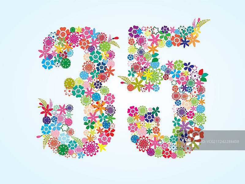 彩色花卉35数字设计图片素材