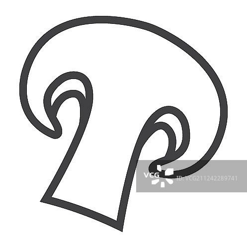 蘑菇蔬菜线条图标图片素材