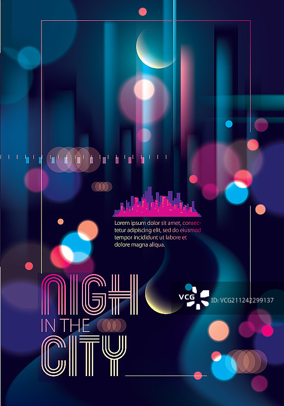 城市夜景散景抽象背景图片素材