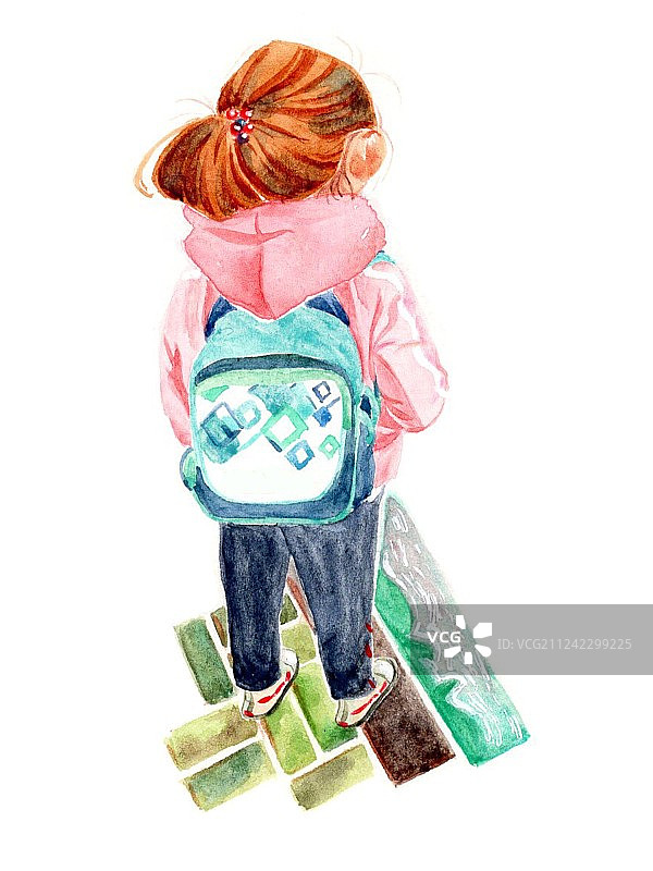 上学路上图片素材