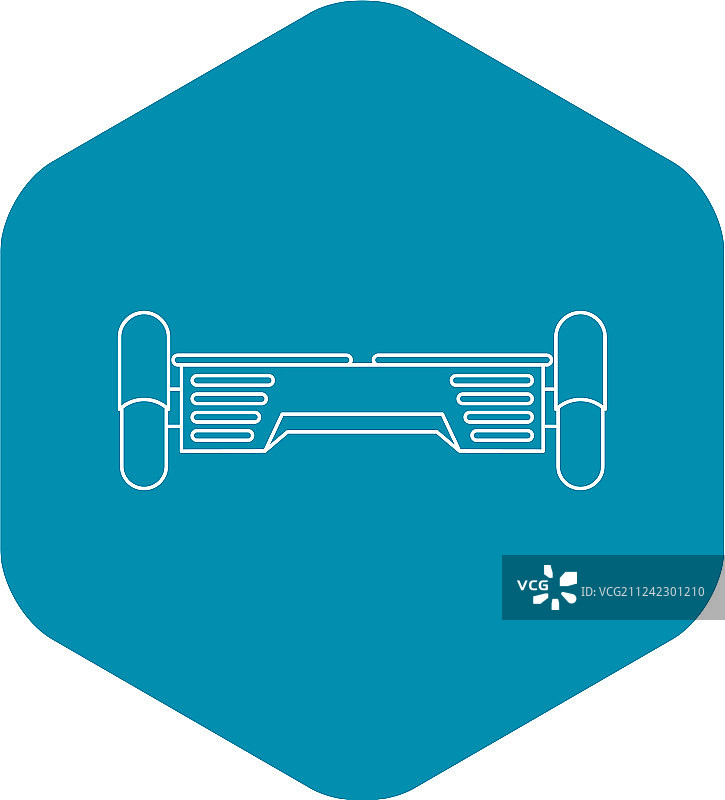 悬浮滑板陀螺舱图标轮廓样式图片素材