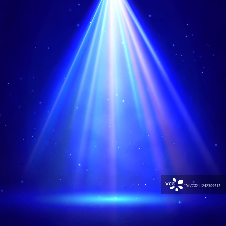 蓝色舞台聚光灯光效图片素材