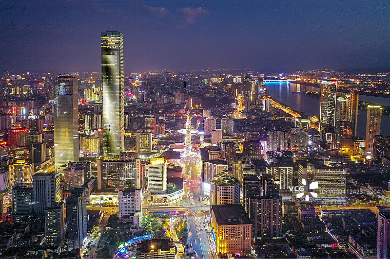 湖南长沙星城夜晚风光图片素材