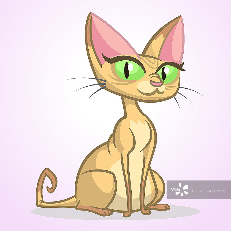 斯芬克斯猫卡通图片素材