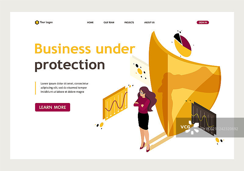 2.5D商业保护图片素材