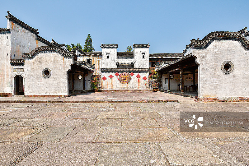 国家5A级景区徽州呈坎古镇徽派建筑景观图片素材