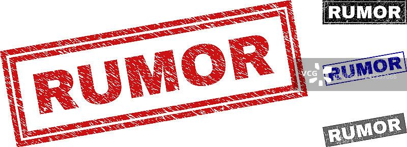 做旧风格谣言纹理矩形水印图片素材