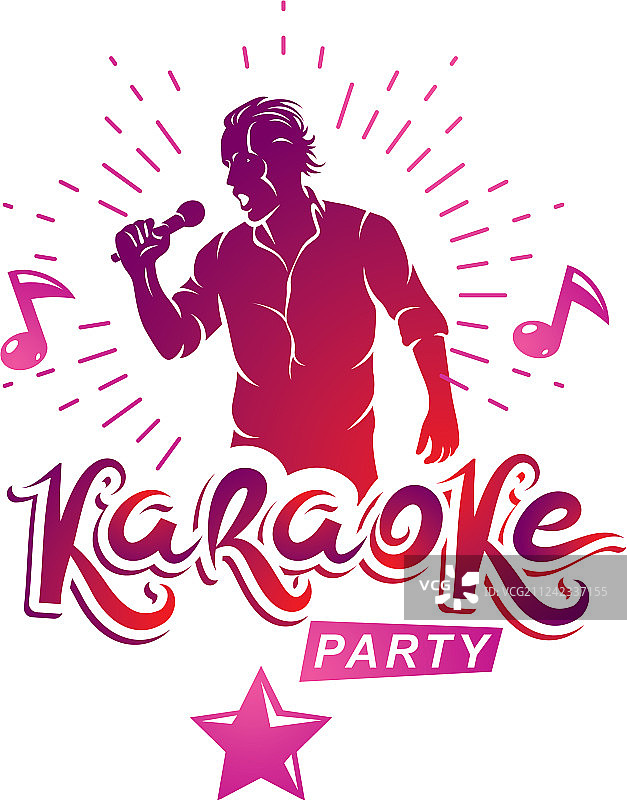 卡拉OK派对广告海报设计图片素材