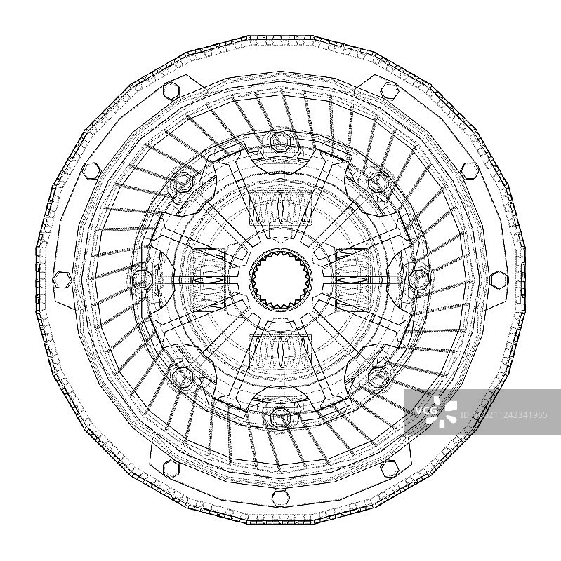 汽车离合器片草图图片素材