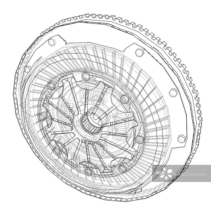 汽车离合器片草图图片素材