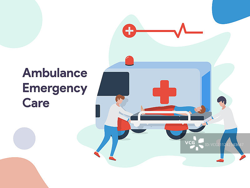 救护车紧急护理图片素材