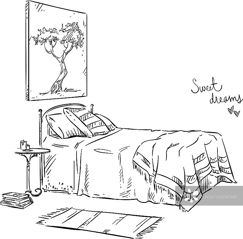 卧室室内设计图图片素材