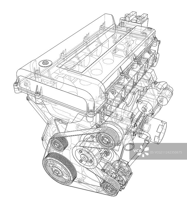 3D引擎草图渲染图片素材