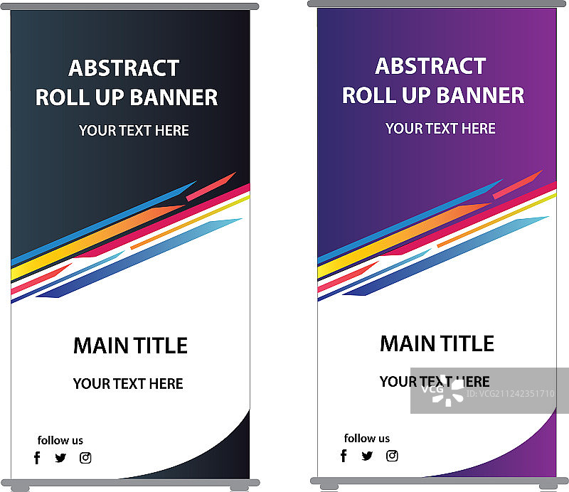 抽象易拉宝设计图片素材