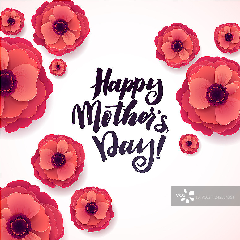 精美母亲节快乐贺卡图片素材