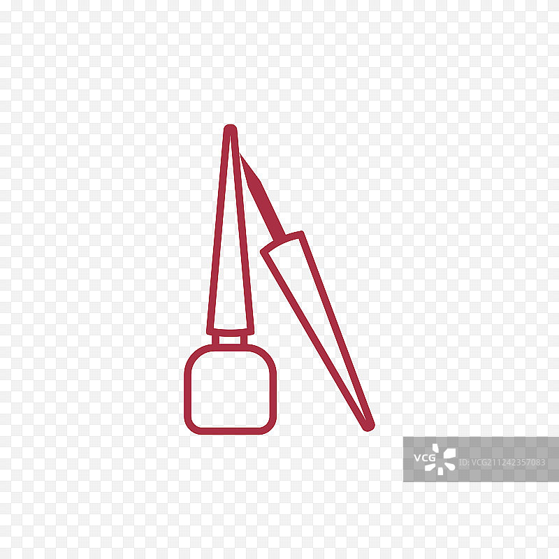 化妆眼线笔细线图标图片素材