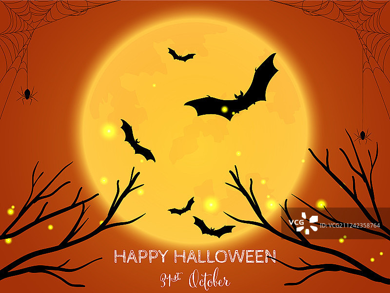 万圣节背景与万圣节快乐文字图片素材