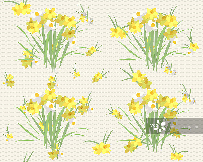 复古风格水仙花背景图片素材