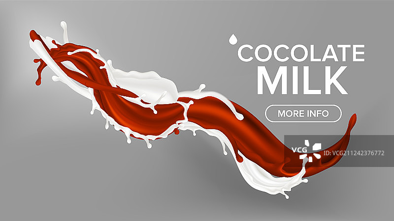 牛奶巧克力飞溅奶油可可图片素材