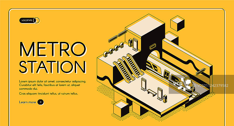 现代地铁站2.5D网站图片素材